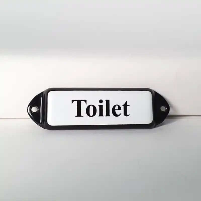 Weekendaanbieding ‘Toilet‘ toilet bordje emaille model oor