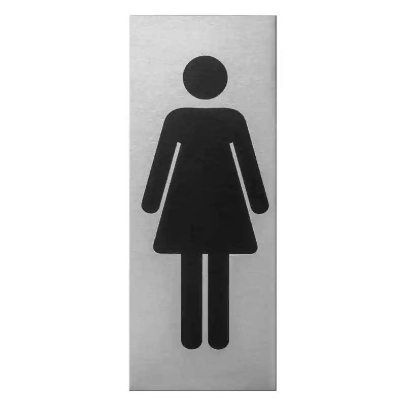 Aluminium pictogram ‘Dames‘ rechthoekig Gecertificeerd
