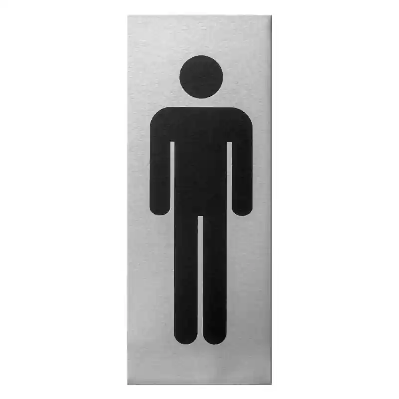 Aluminium pictogram ‘Heren‘ rechthoekig Gecertificeerd