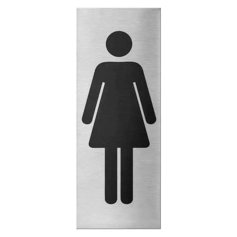 RVS pictogram ‘Dames‘ rechthoekig Exclusieve Aanbieding