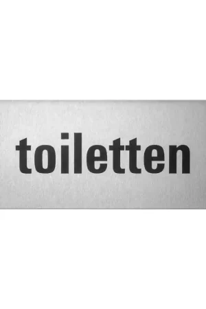 Aluminium deurbordje ‘Toiletten‘ rechthoekig Favoriet