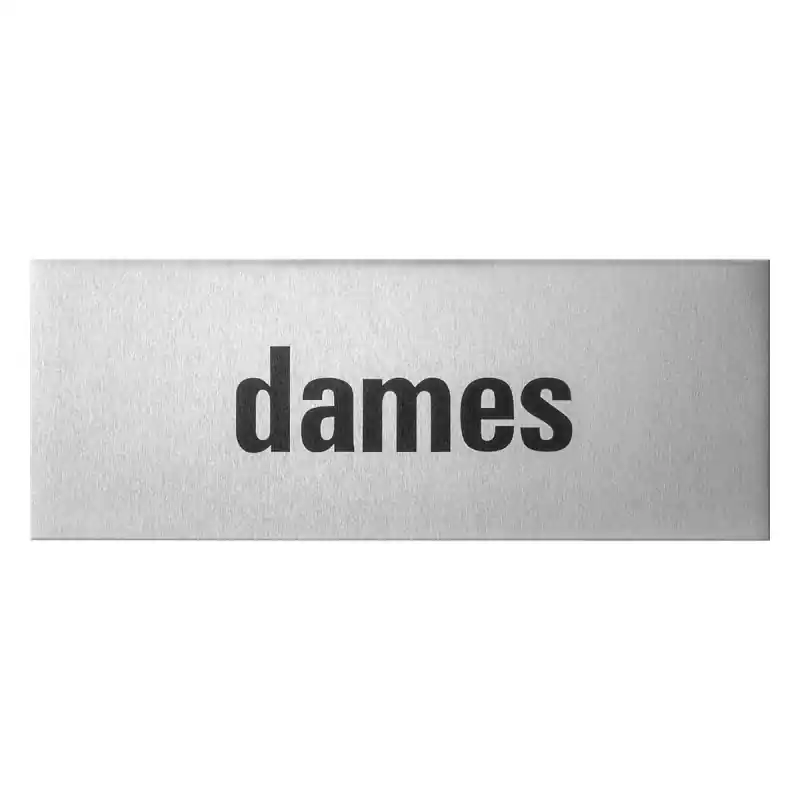 Speciale Aanbieding Aluminium deurbordje ‘Dames‘ rechthoekig