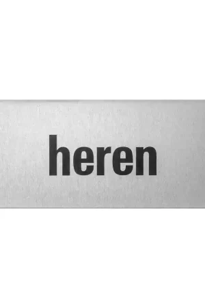 Aluminium deurbordje ‘Heren‘ rechthoekig Beperkt Aanbod