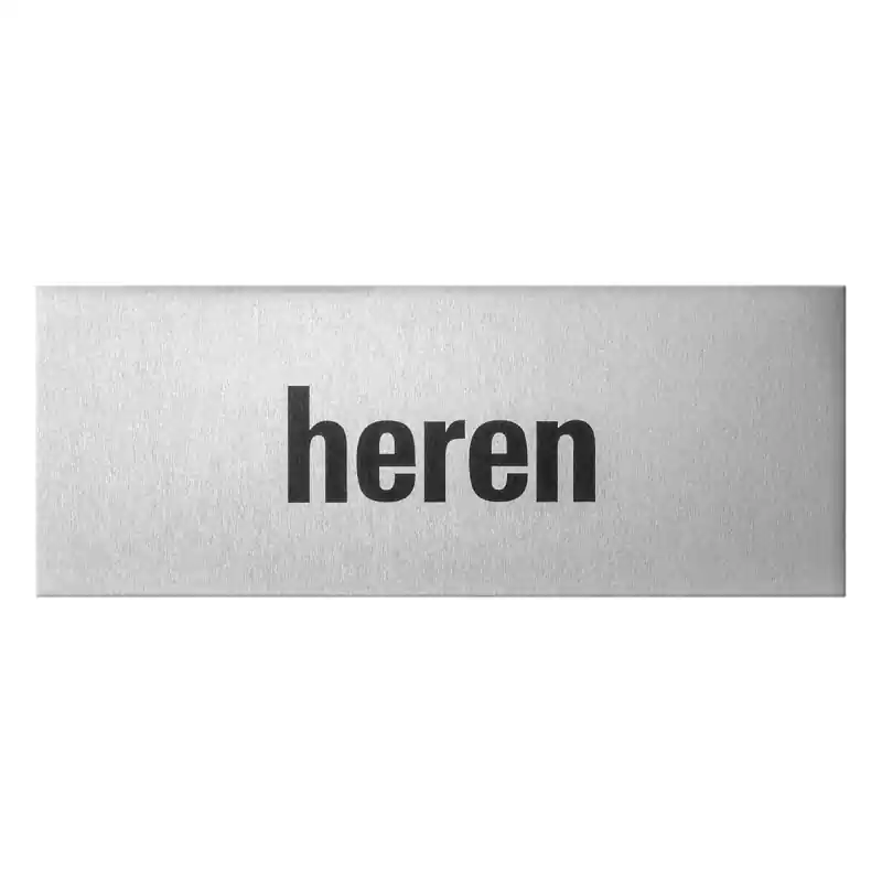 Aluminium deurbordje ‘Heren‘ rechthoekig Beperkt Aanbod