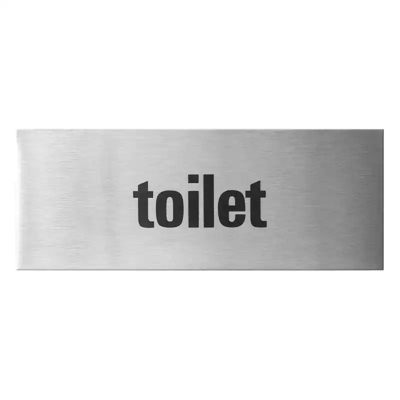 RVS deurbordje ‘Toilet‘ rechthoekig Veilige Betaling