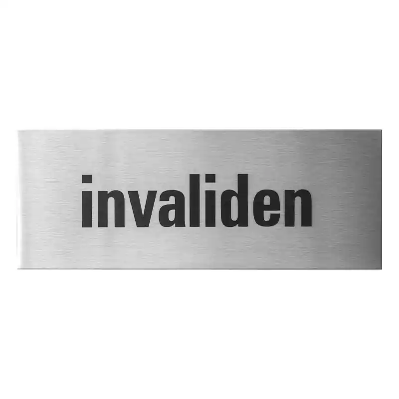 RVS deurbordje ‘Invaliden‘ rechthoekig Rechtstreeks Van De Fabrikant