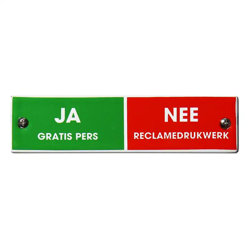 Weekendaanbieding BB-09 emaille brievenbusbord