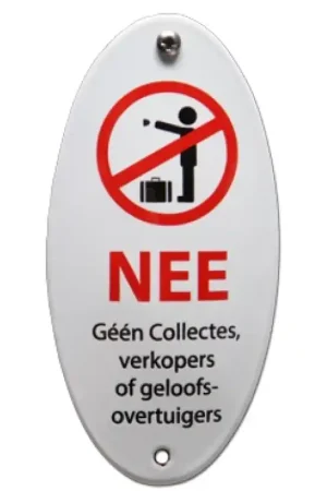 BB-07 emaille anti-verkopersbord Bestel Nu
