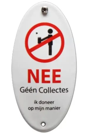 Seizoensaanbieding BB-06 emaille anti-verkopersbord