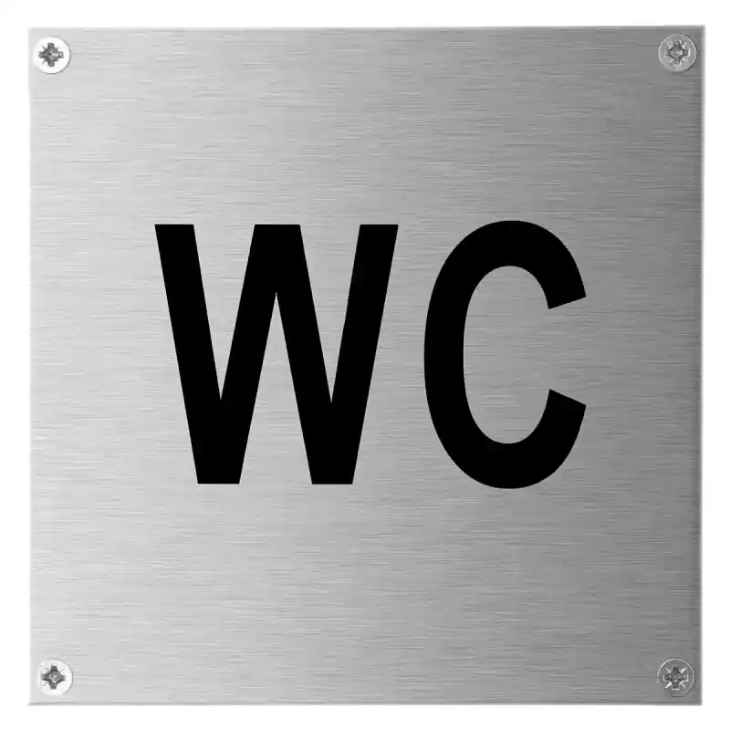 Toiletbordje RVS ‘WC‘ vierkant Flitsaanbieding