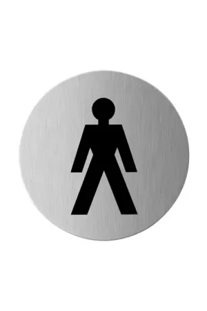 Voordeelprijs Pictogram ‘Herentoilet‘ RVS rond