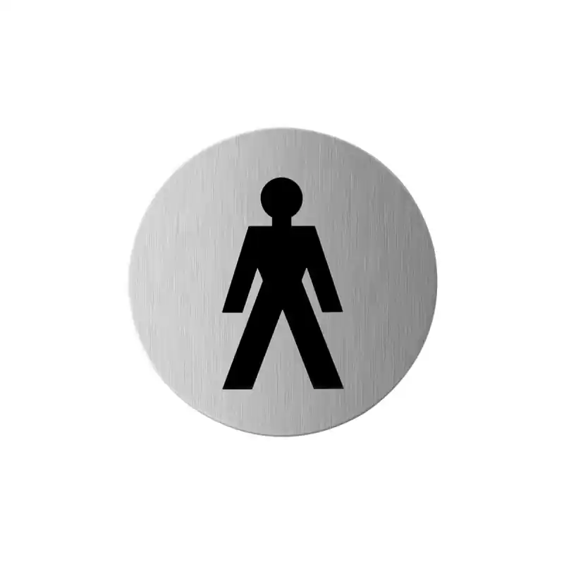 Voordeelprijs Pictogram ‘Herentoilet‘ RVS rond