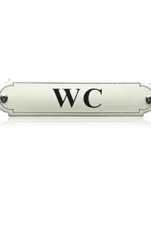 ‘WC‘ toilet bordje emaille gebold klassiek Aanbieding