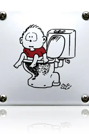 Emaille pictogram ‘Toilet‘ vierkant Voordeelprijs