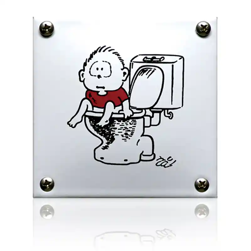Emaille pictogram ‘Toilet‘ vierkant Voordeelprijs