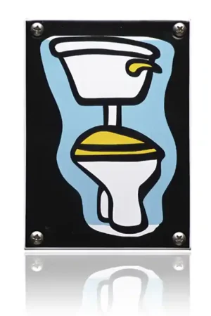 Koop Online Emaille ‘WC‘ pictogram rechthoekig