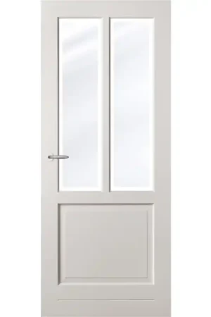 Austria binnendeuren Colourlux Brest blank satijn facet glas Superprijs