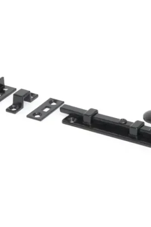 Wardlo deurschuif recht met knop 100x25mm smeedijzer zwart Uitverkoop