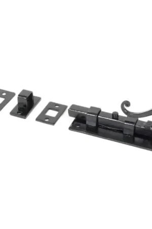 Tijdelijk Beschikbaar Wardlo deurschuif 91x37mm smeedijzer zwart