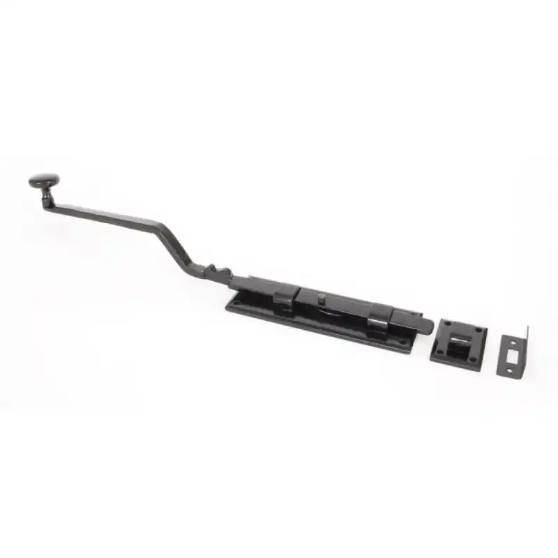 Gecertificeerd Wardlo deurschuif 394mm smeedijzer zwart