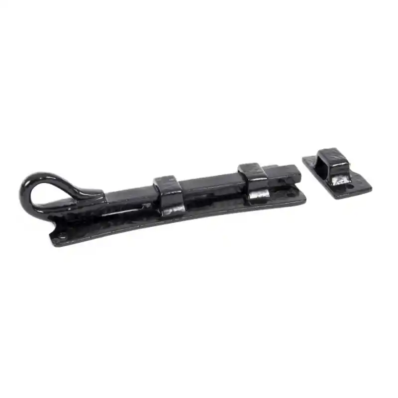 Hoge Kwaliteit Wardlo deurschuif recht 158x46mm smeedijzer zwart