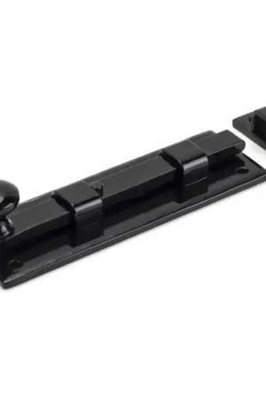 Wardlo deurschuif recht met knop 158x52mm smeedijzer zwart Hoge Kwaliteit