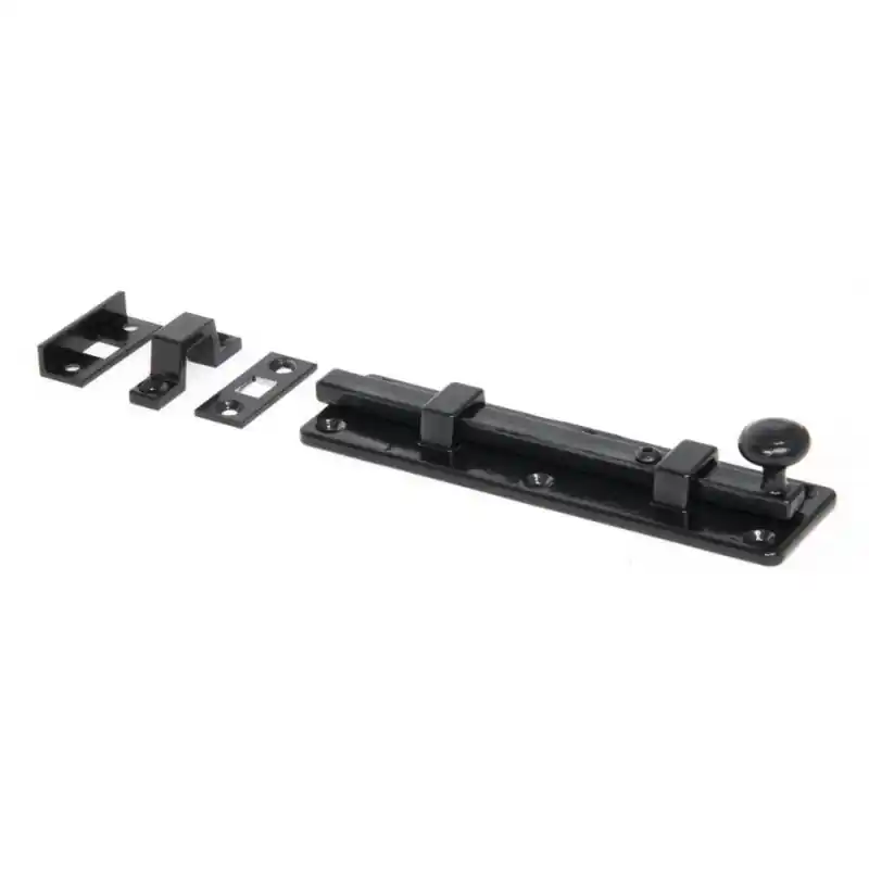 Wardlo deurschuif recht met knop 150x40mm smeedijzer zwart Direct Verzonden