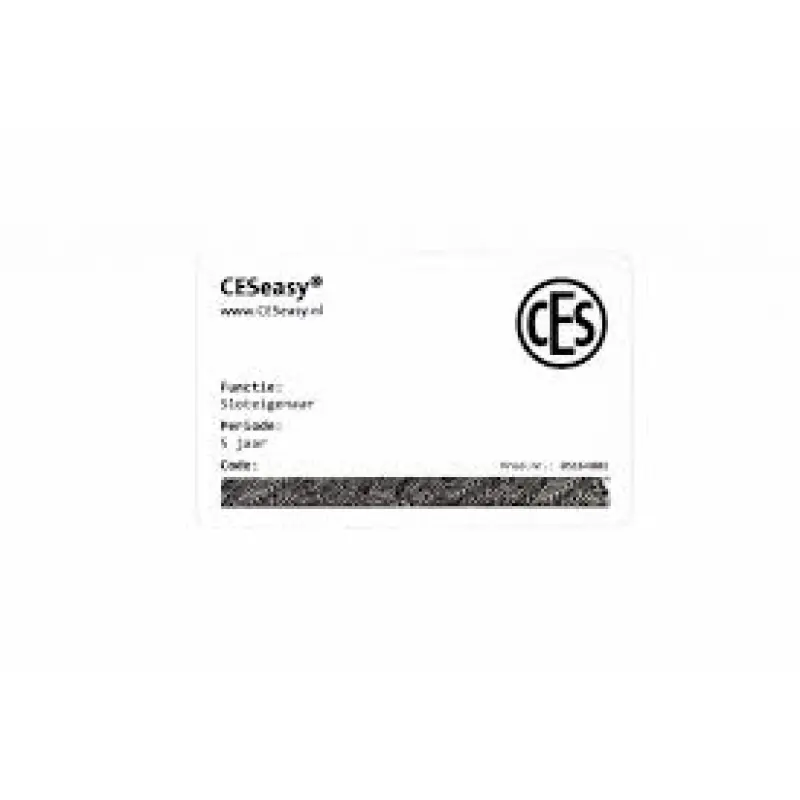 CESeasy prepaid kaart sloteigenaar 5 jaar 609120V Direct Verzonden
