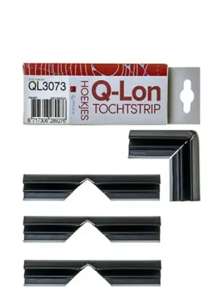 Snelle Levering Q-Lon 3073 doos met vier hoekjes voor tochtstrip zwart
