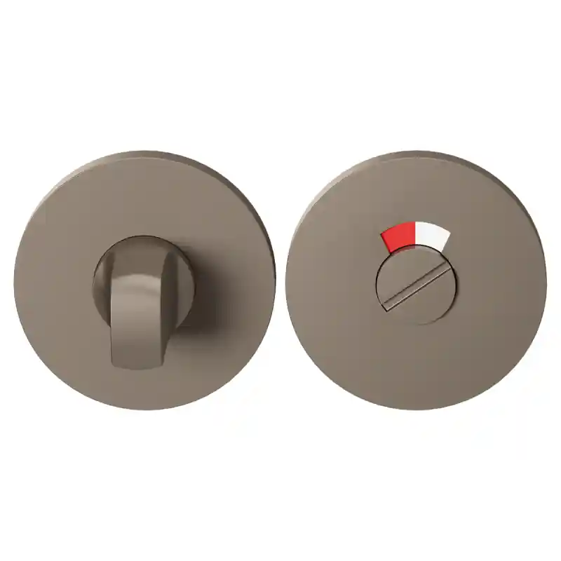 Speciale Aanbieding GPF0903VRA3 Mocca Blend toiletgarnituur rond 53x6mm stift 8mm met rood/wit indicator