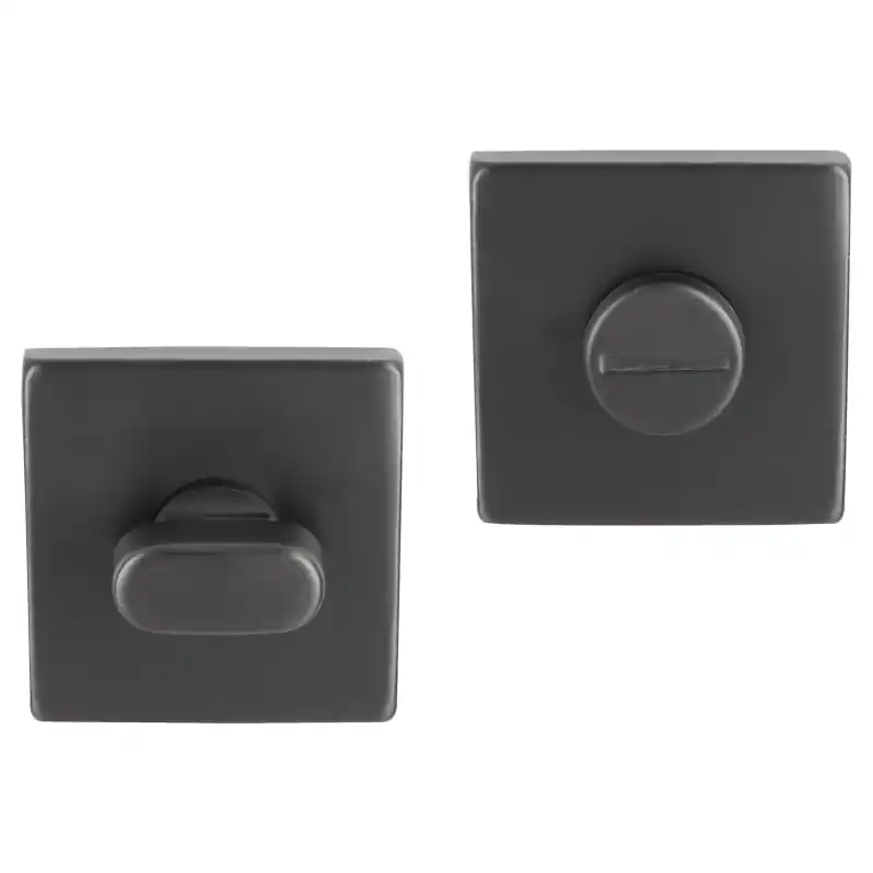 Speciale Aanbieding Differnz Toiletgarnituur vierkant 52x10mm Gun metal