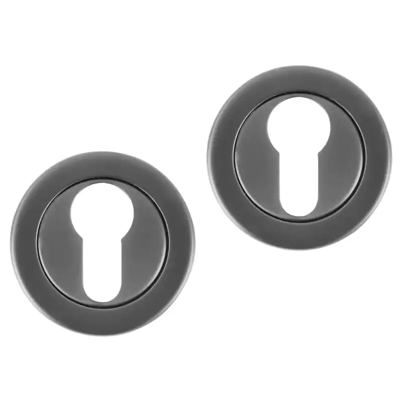 Differnz Cilinderrozet rond 53x10mm Gun metal Koop Vandaag