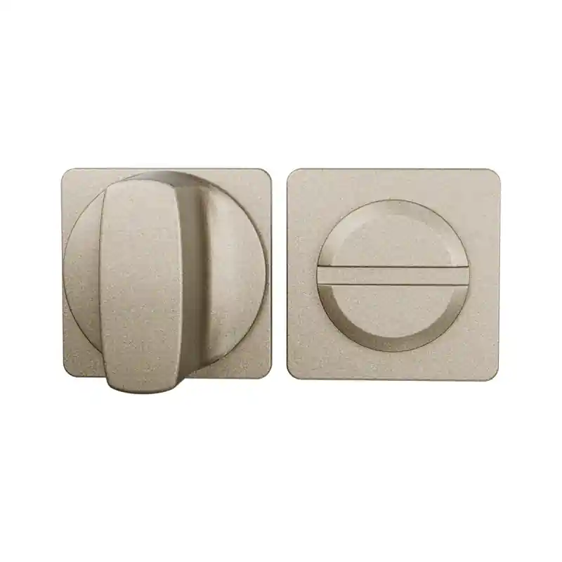 GPF1142.A4 Minimalistische Toiletgarnituur 28x28x1,5mm stift 8mm Champagne Blend Direct Verzonden