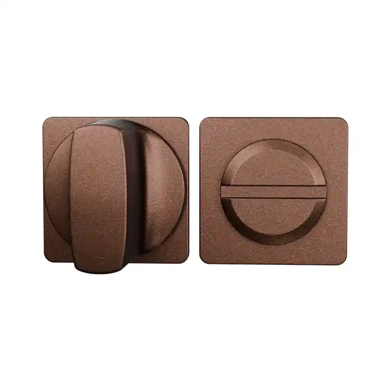 GPF1142.A2 Minimalistische Toiletgarnituur 28x28x1,5mm stift 8mm Bronze Blend Shop Nu