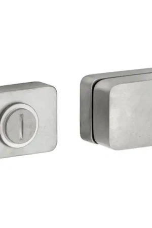 Bestel Nu M&T Toiletgarnituur Minimal rechthoekig, mat nikkel ongelakt, 47x33x12mm