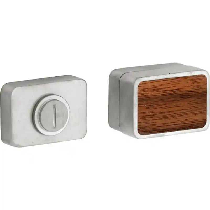 M&T Toiletgarnituur Maximal rechthoekig, mat nikkel ongelakt/Walnoot, 47x33x12mm Must-Have
