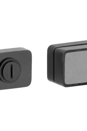Exclusieve Aanbieding M&T Toiletgarnituur Maximal rechthoekig, mat zwart PVD/parel grijs, 47x33x12mm