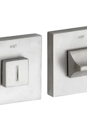Koopje M&T Toiletgarnituur Model 06 vierkant recht, mat nikkel ongelakt, 54x54x10mm