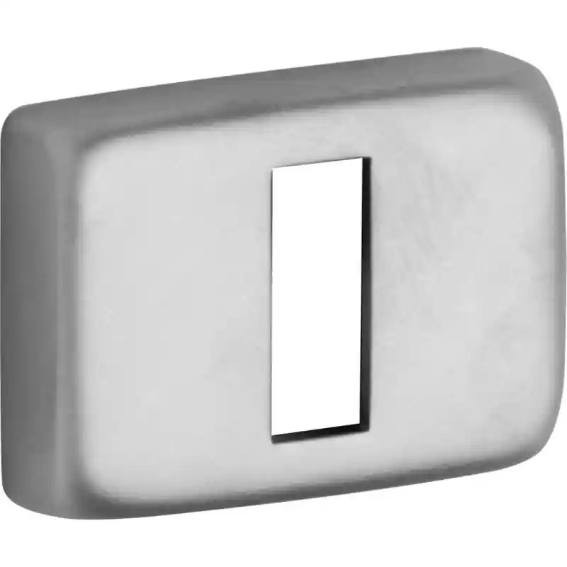 M&T Sleutelrozet Mini rechthoekig, mat nikkel ongelakt, 47x33x10mm Hete Deal