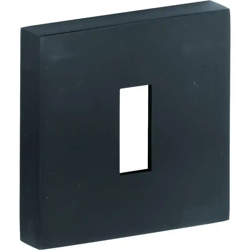 Uitverkoop M&T Sleutelrozet Model 06 rechthoekig, mat zwart PVD, 54x54x10mm