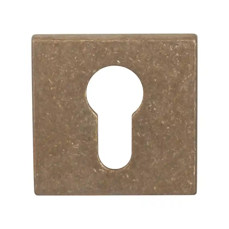 Dagaanbieding 1291/BY cilinderrozet 50x50x6mm messing getrommeld