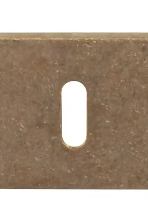 1291/B sleutelrozet 50x50x6mm messing getrommeld Uitverkoop