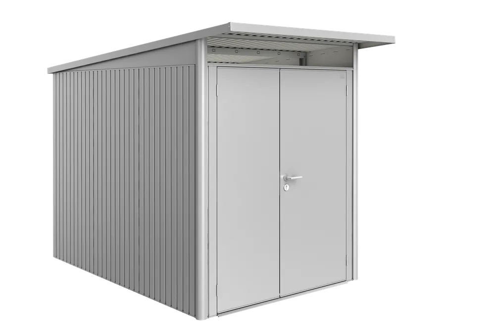 Bestseller Biohort Berging Avantgarde met Dubbele Deur Zilver 180 x 300 x 218 cm