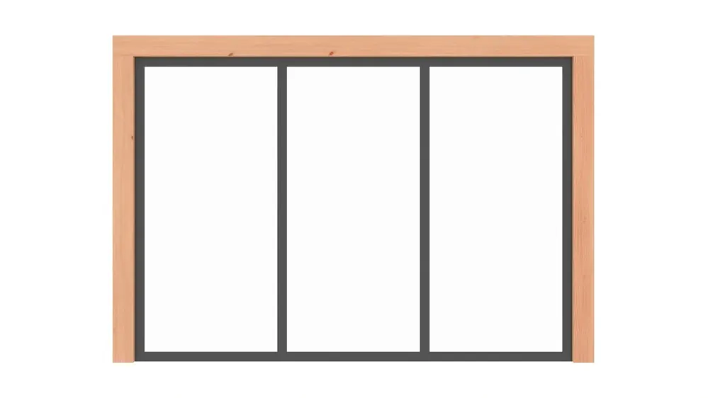 Vaste Glaswand Metallook 282 x 220 cm Koop Vandaag