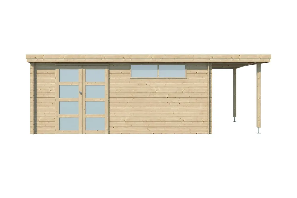 Beste Prijs Woodlands Blokhut Oregon Met Overkapping 655 x 295 cm