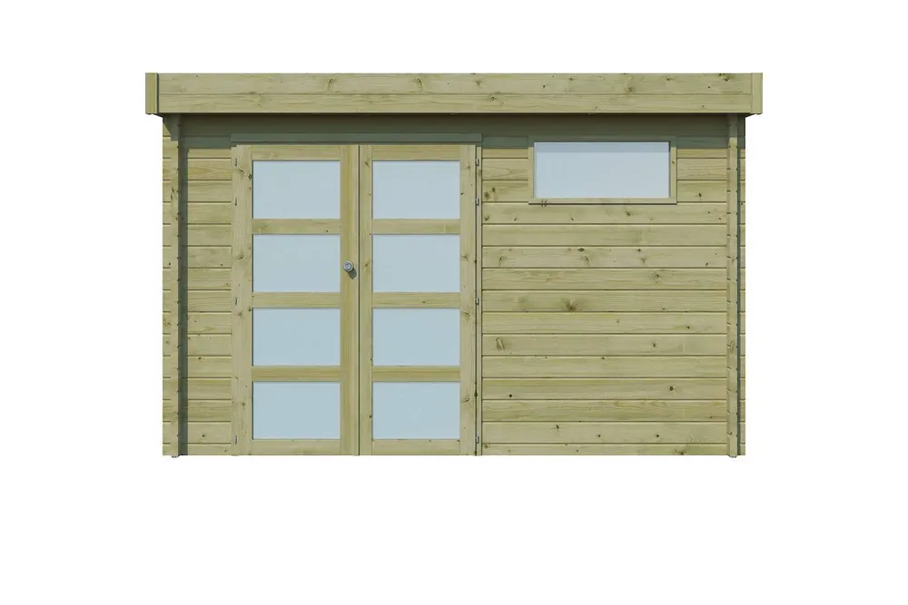 Woodlands Blokhut Modern Geïmpregneerd 355 x 295 cm Direct Verzonden