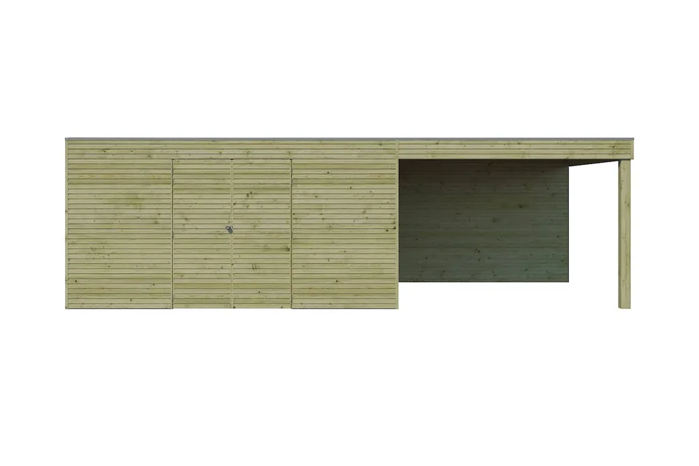 Woodlands Blokhut QB Groen Geïmpregneerd 720 x 300 cm Bestseller