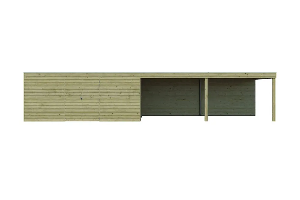 Woodlands Blokhut QB Groen Geïmpregneerd 1110 x 300 cm Rechtstreeks Van De Fabrikant