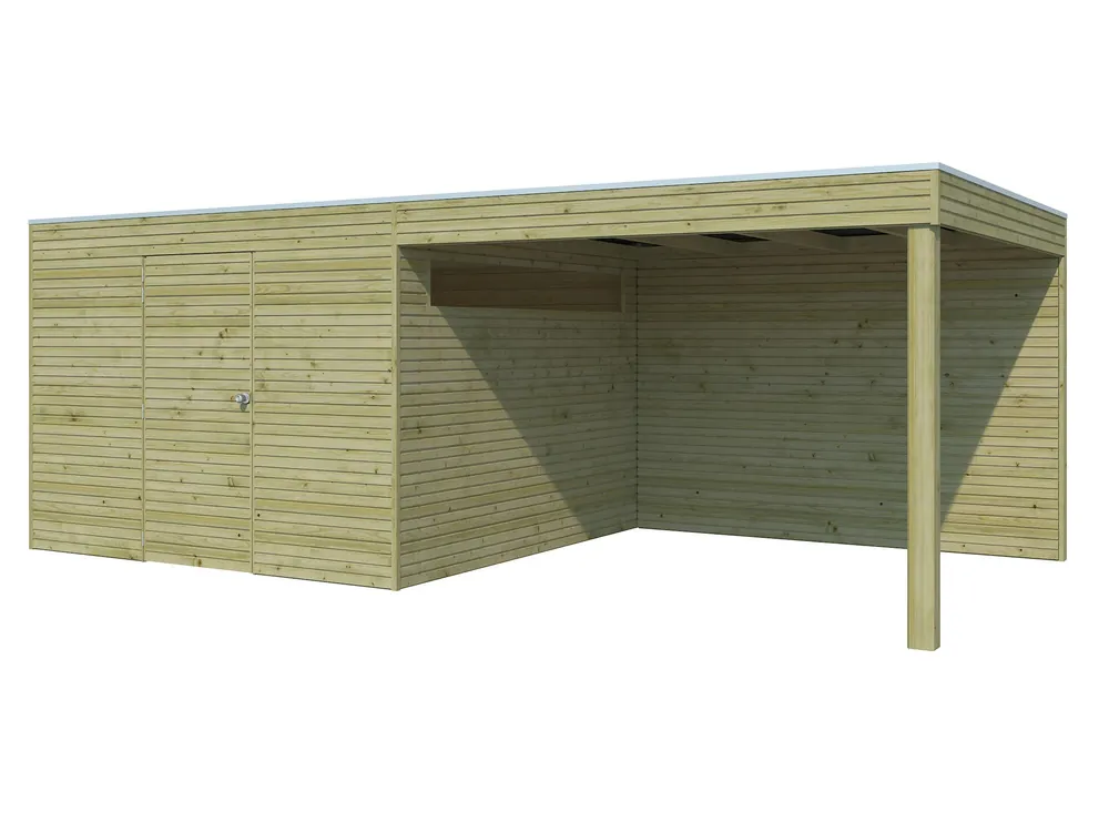 Koop Vandaag Woodlands Blokhut QB Groen Geïmpregneerd 600 x 300 cm