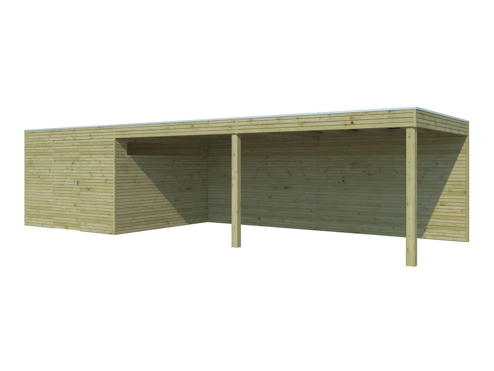 Meest Verkocht Woodlands Blokhut QB Groen Geïmpregneerd 900 x 300 cm